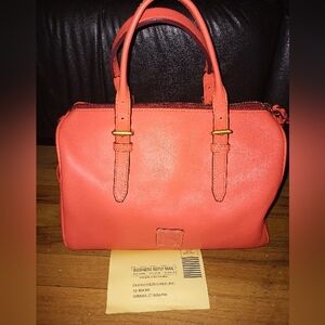 Dooney And Bourke Florentine Salmon Olivia Satchel